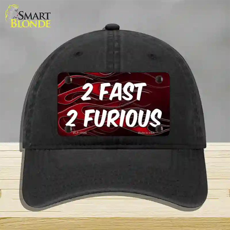 2 Fast 2 Furious Novelty License Plate Hat Unconstructed Cotton / Black