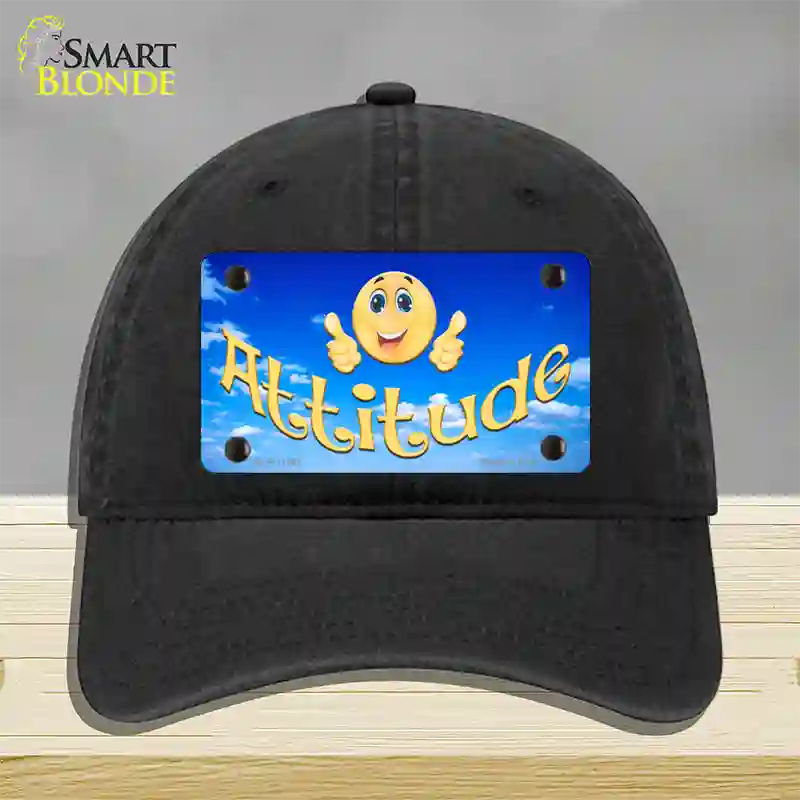 Attitude Novelty License Plate Hat Unconstructed Cotton / Black