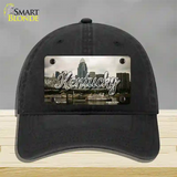 Kentucky City Skyline State Novelty License Plate Hat Unconstructed Cotton / Black