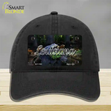 Louisiana Alligator Swamp State Novelty License Plate Hat Unconstructed Cotton / Black