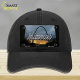 Missouri Gateway Arch State Novelty License Plate Hat Unconstructed Cotton / Black