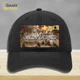 South Dakota Mt Rushmore State Novelty License Plate Hat Unconstructed Cotton / Black