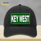 Key West Novelty License Plate Hat Unconstructed Cotton / Black