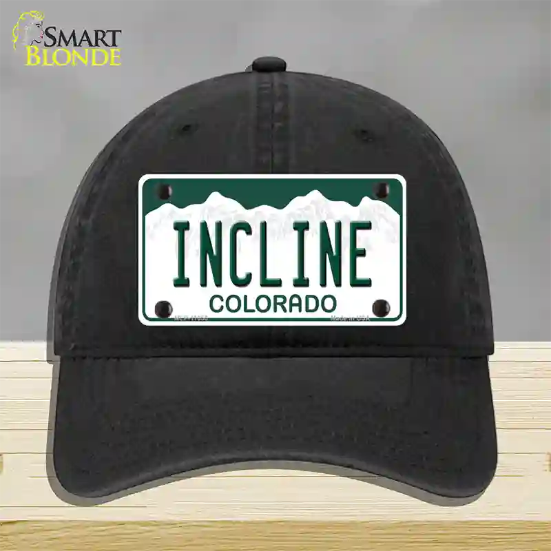 Incline Colorado Novelty License Plate Hat Unconstructed Cotton / Black