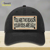 You Are The Reason Novelty License Plate Hat Unconstructed Cotton / Black