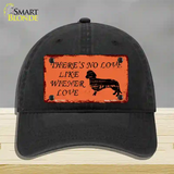 Wiener Love Novelty License Plate Hat Unconstructed Cotton / Black