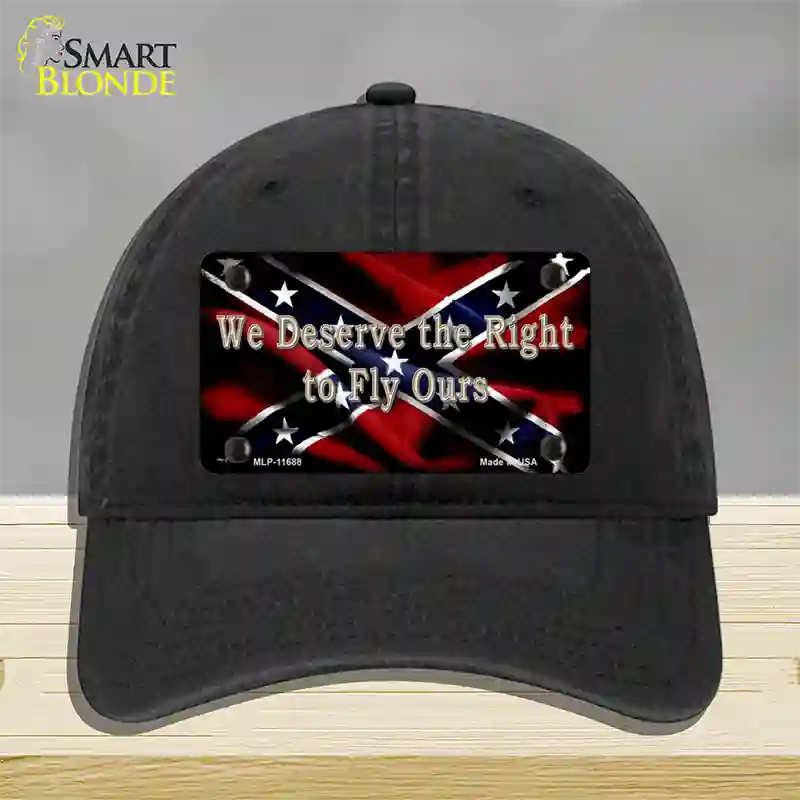 We Deserve The Right Novelty License Plate Hat Unconstructed Cotton / Black