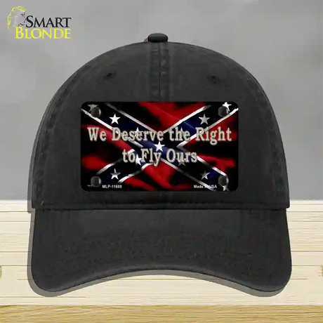 We Deserve The Right Novelty License Plate Hat Unconstructed Cotton / Black