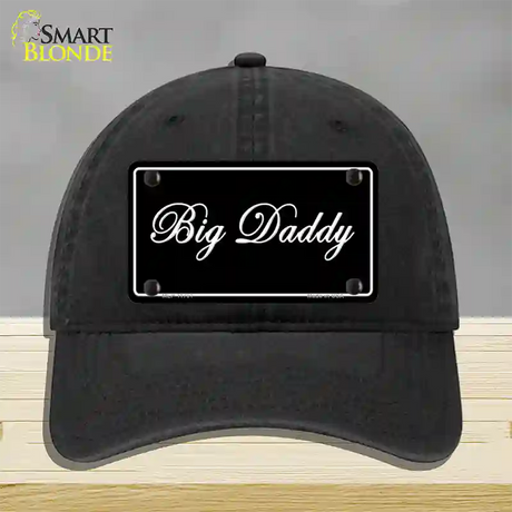 Big Daddy Novelty License Plate Hat Unconstructed Cotton / Black