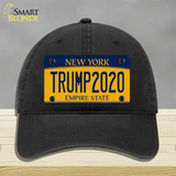 Trump 2020 New York Novelty License Plate Hat Unconstructed Cotton / Black