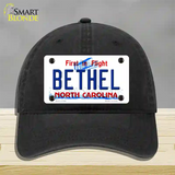 Bethel North Carolina State Novelty License Plate Hat Unconstructed Cotton / Black