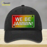 We Be Jammin Rasta Novelty License Plate Hat Unconstructed Cotton / Black