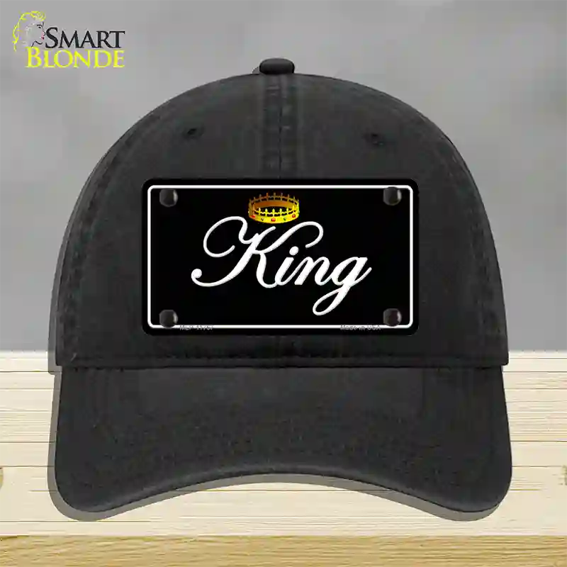 King Novelty License Plate Hat Unconstructed Cotton / Black