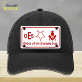 Order Of The Eastern Star Novelty License Plate Hat Unconstructed Cotton / Black