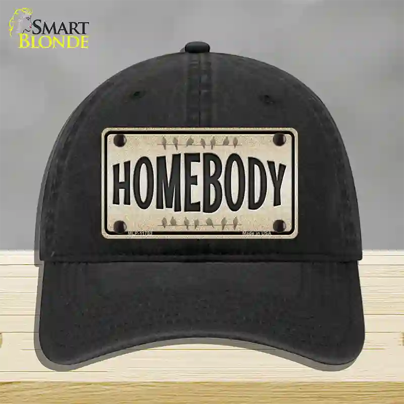 Homebody Novelty License Plate Hat Unconstructed Cotton / Black