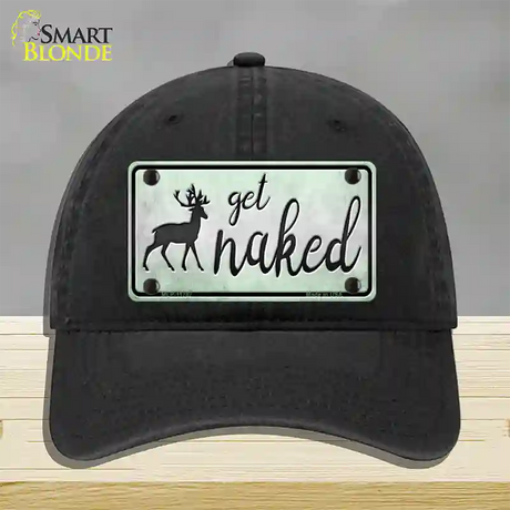 Get Naked Novelty License Plate Hat Unconstructed Cotton / Black