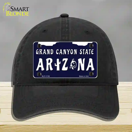 Arizona Grand Canyon State Novelty License Plate Hat Unconstructed Cotton / Black