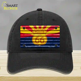 Route 66 Arizona Flag Novelty License Plate Hat Unconstructed Cotton / Black