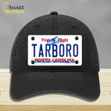 Tarboro North Carolina Novelty License Plate Hat Unconstructed Cotton / Black