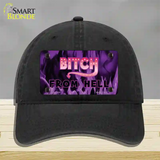 Bitch from Hell Novelty License Plate Hat Unconstructed Cotton / Black