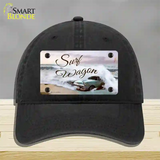 Surf Wagon Novelty License Plate Hat Unconstructed Cotton / Black