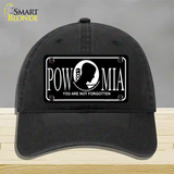 POW-MIA Novelty License Plate Hat Unconstructed Cotton / Black