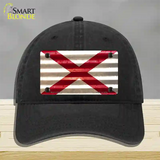 Alabama Corrugated Flag Novelty License Plate Hat Unconstructed Cotton / Black