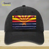 Arizona Corrugated Flag Novelty License Plate Hat Unconstructed Cotton / Black