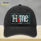 Delaware Home State Outline Novelty License Plate Hat Unconstructed Cotton / Black