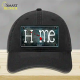 Hawaii Home State Outline Novelty License Plate Hat Unconstructed Cotton / Black