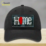 Illinois Home State Outline Novelty License Plate Hat Unconstructed Cotton / Black