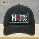 Maryland Home State Outline Novelty License Plate Hat Unconstructed Cotton / Black