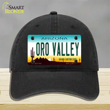 Oro Valley Arizona Novelty License Plate Hat Unconstructed Cotton / Black