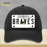 Georgia Braves Novelty License Plate Hat Unconstructed Cotton / Black