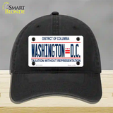 District Of Columbia Novelty License Plate Hat Unconstructed Cotton / Black