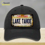 California Lake Tahoe Novelty License Plate Hat Unconstructed Cotton / Black