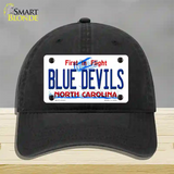 Blue Devils North Carolina State Novelty License Plate Hat Unconstructed Cotton / Black