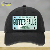 Goffes Falls New Hampshire Novelty License Plate Hat Unconstructed Cotton / Black