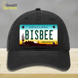 Bisbee Arizona Novelty License Plate Hat Unconstructed Cotton / Black