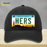 Hers Arizona Novelty License Plate Hat Unconstructed Cotton / Black