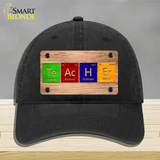 Teacher Periodic Table Wood Novelty License Plate Hat Unconstructed Cotton / Black