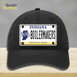 Boilermakers Indiana Novelty License Plate Hat Unconstructed Cotton / Black