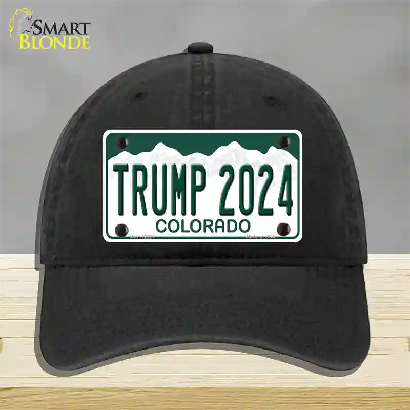 Trump 2024 Colorado Novelty License Plate Hat Unconstructed Cotton / Black