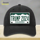 Trump 2024 Colorado Novelty License Plate Hat Unconstructed Cotton / Black