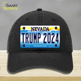 Trump 2024 Nevada Novelty License Plate Hat Unconstructed Cotton / Black