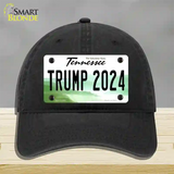 Trump 2024 Tennessee Novelty License Plate Hat Unconstructed Cotton / Black