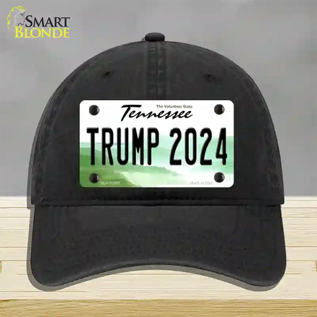 Trump 2024 Tennessee Novelty License Plate Hat Unconstructed Cotton / Black