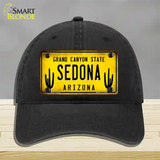 Arizona Sedona Novelty License Plate Hat Unconstructed Cotton / Black