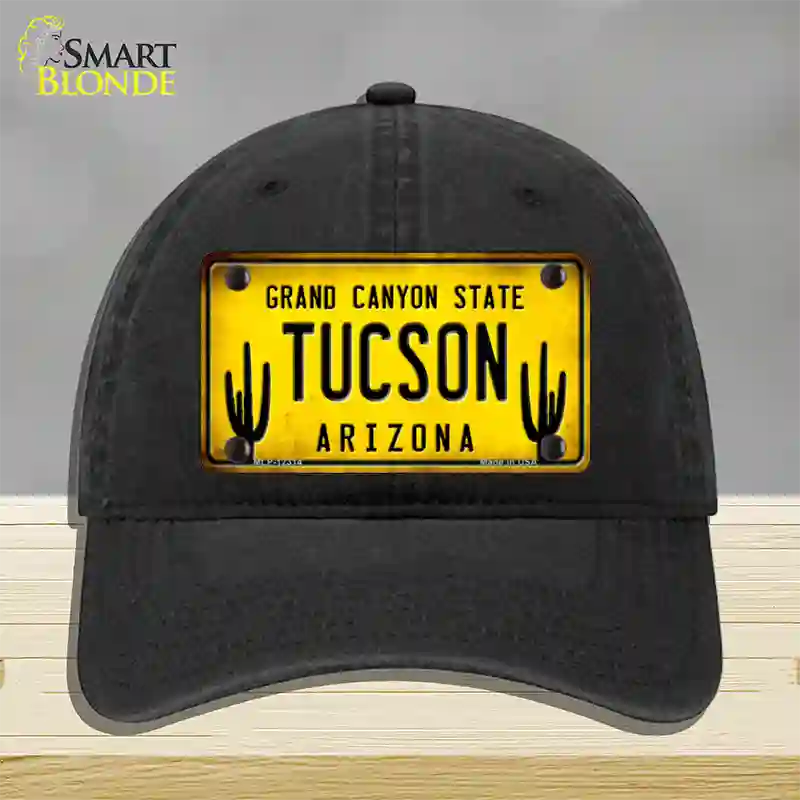 Arizona Tucson Novelty License Plate Hat Unconstructed Cotton / Black