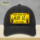 Arizona NJOY AZ Novelty License Plate Hat Unconstructed Cotton / Black